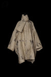 Mutedance 24 Autumn and Winter Loose Scarf Wool Silk Flower Dye Jacket MD-MD24FW29-hoary